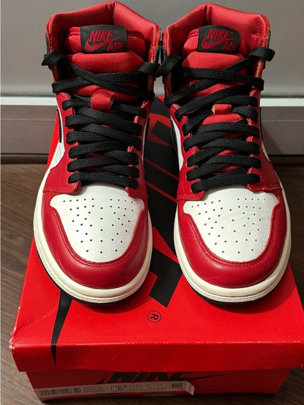 Jordan Women's High-Top Sneakers in Red, White and Black